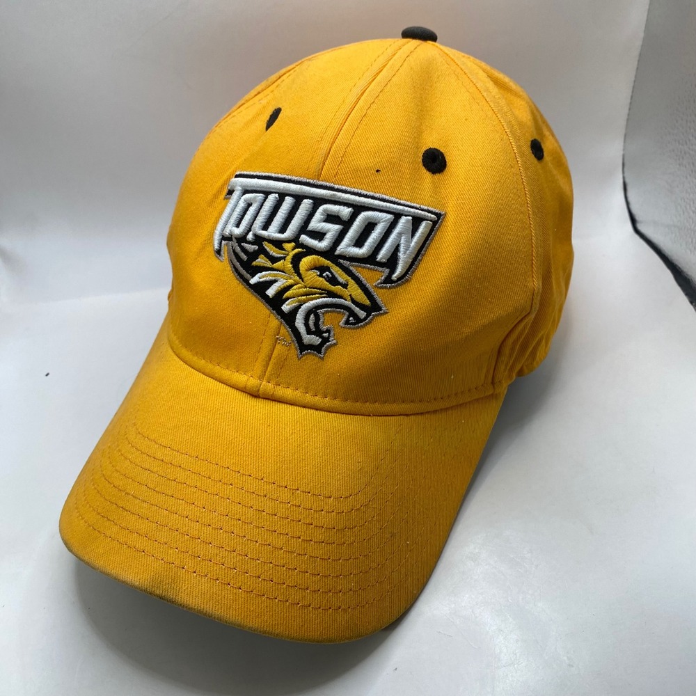 TOWSON Tigers Hat Champion cotton Unisex OSFA Yellow Embroidered NCAA Fan